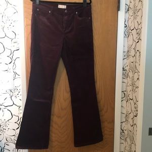 GAP burgundy corduroy bootcut pants, size 14.
